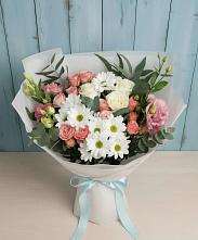 Букет цветов из:  Розы, Лизиантусы и Хризантемы в Нерль