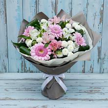 Букет цветов из:  Герберы, Альстромерии и Хризантемы #REPLACE_PRED# Нерль