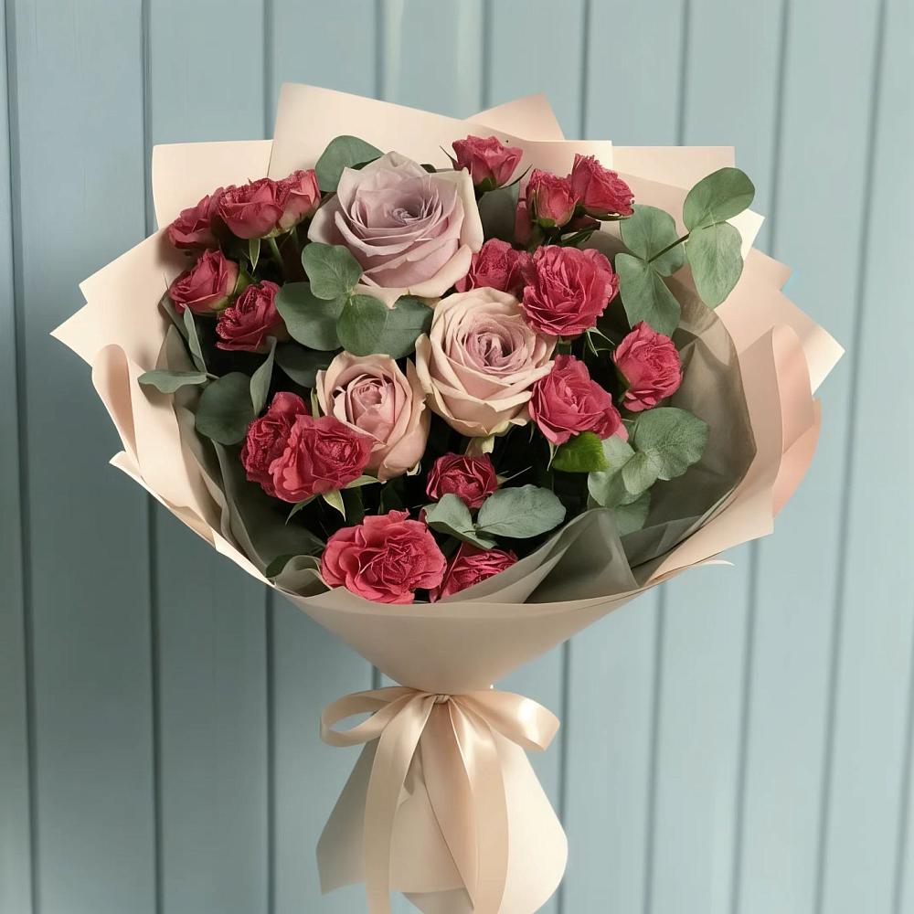 Букет цветов из: Гвоздики и Розы в Нерль