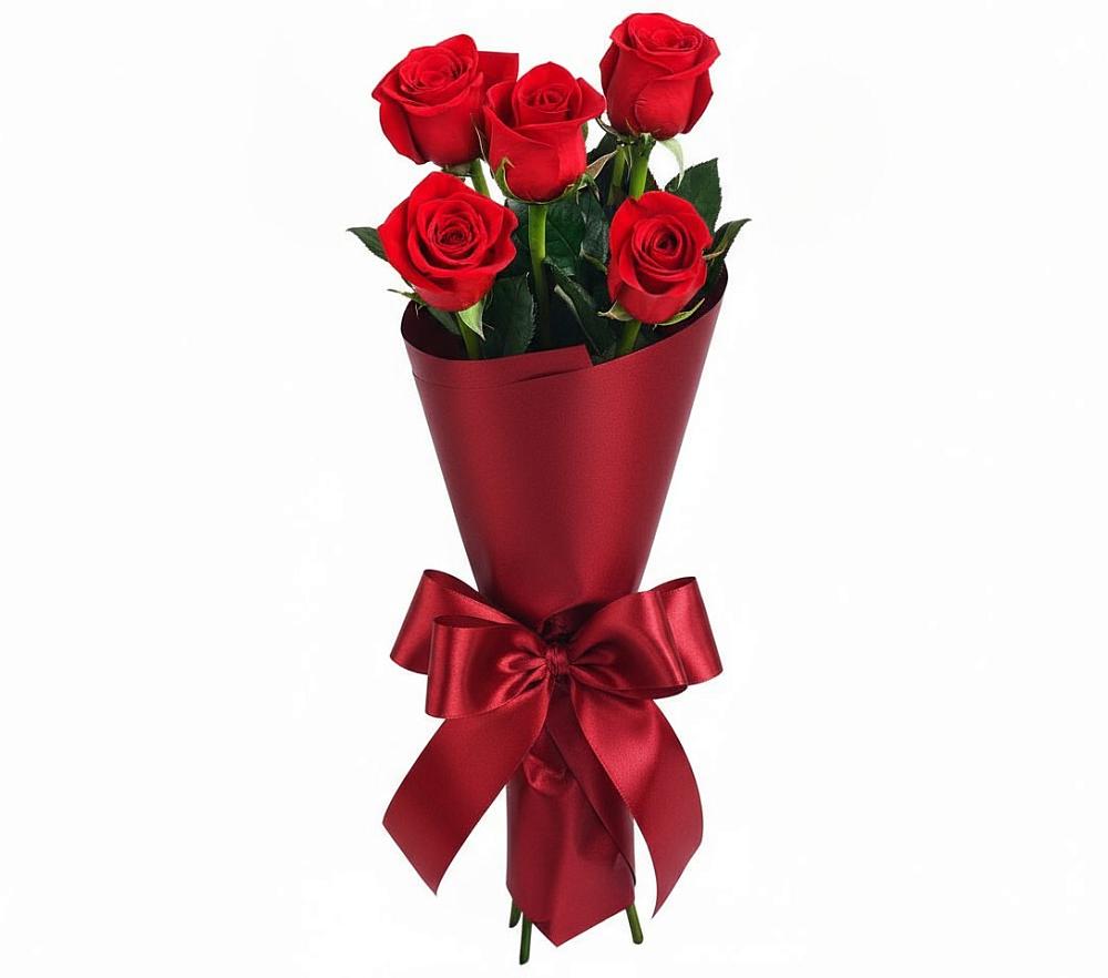 Букет 5 Красных роз Эдлесс Лав в Нерль