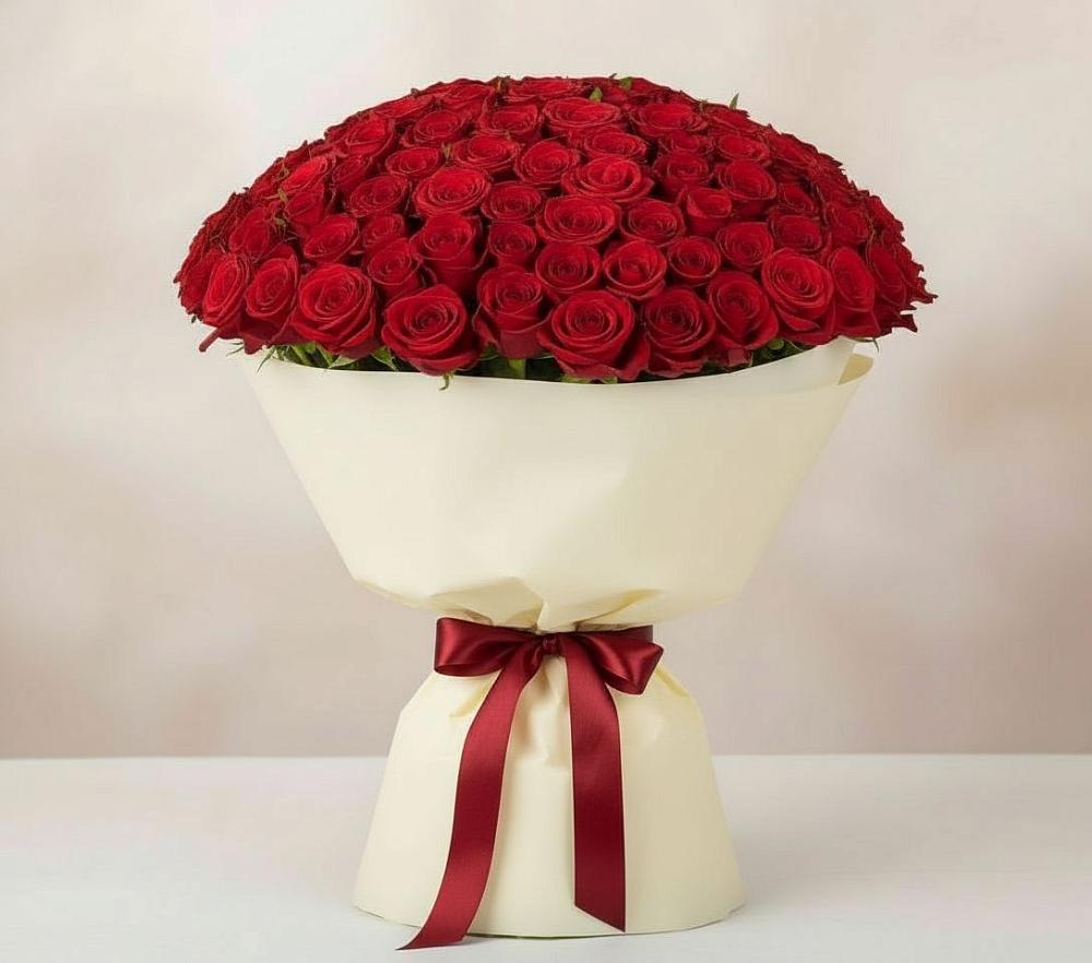 Букет 101 Красная роза Милано в Нерль