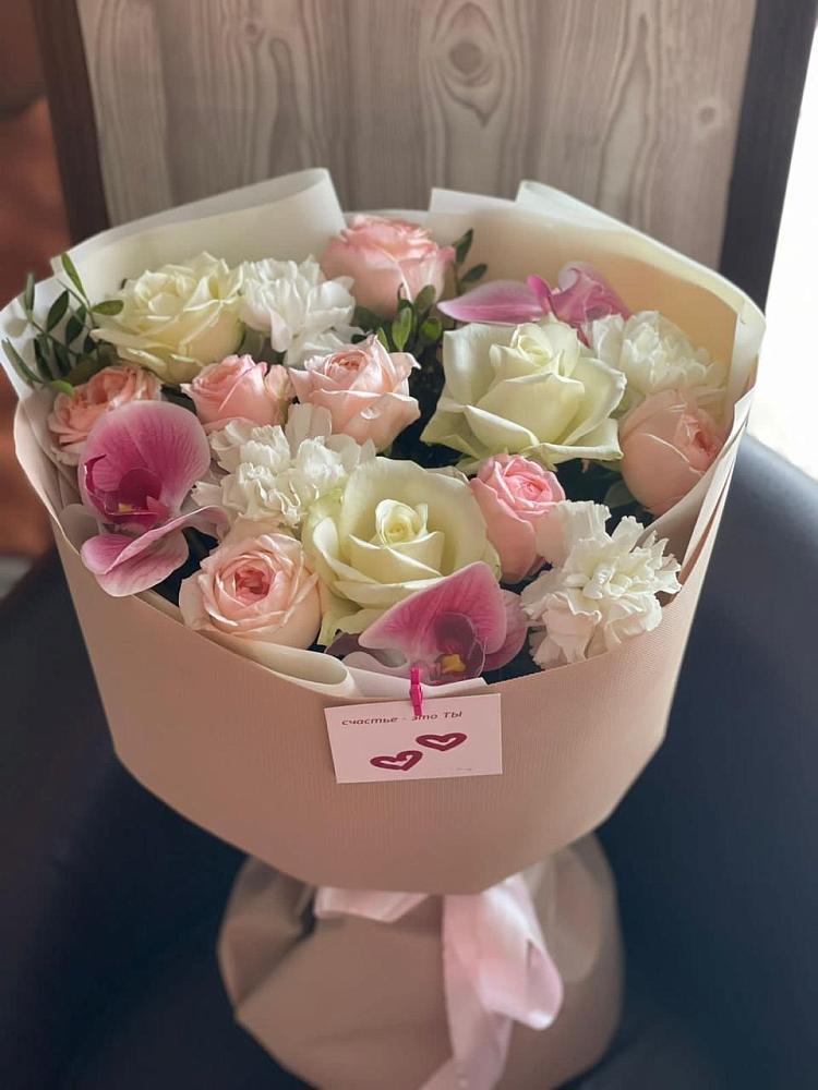 Букет цветов из: Орхидеи, Розы и Гвоздики в Нерль