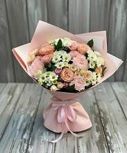Букет цветов из:  Гвоздики, Розы и Хризантемы в Нерль