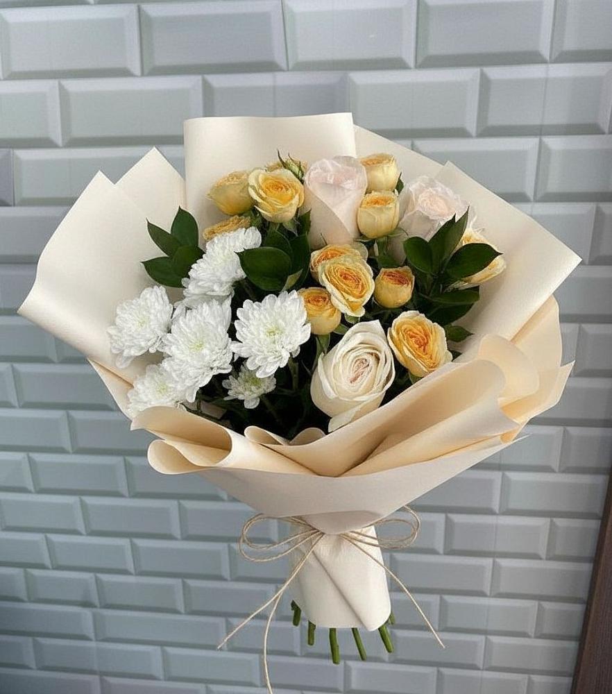 Букет цветов из: Розы и Хризантемы в Нерль