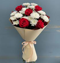 Букет цветов из:  Розы и Хризантемы в Нерль