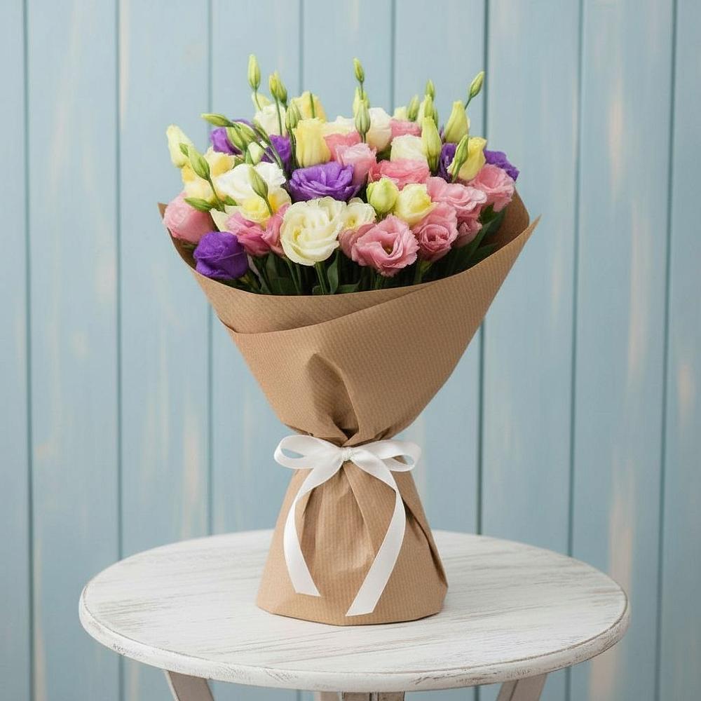 Букет цветов из: Лизиантусы в Нерль