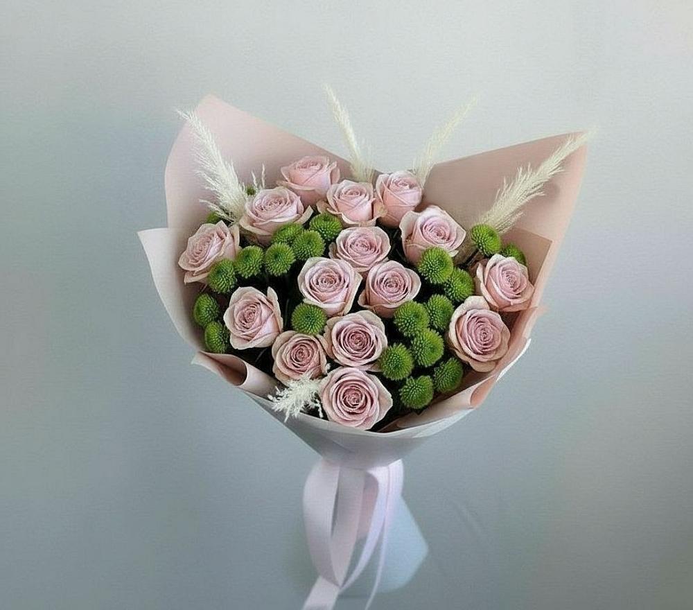 Букет цветов из: Розы и Хризантемы в Нерль