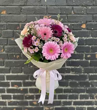Букет цветов из:  Герберы и Хризантемы в Нерль