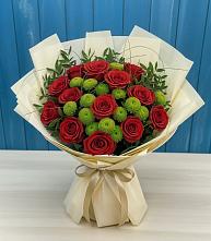 Букет цветов из:  Розы и Хризантемы в Нерль