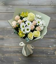 Букет цветов из:  Альстромерии, Розы и Хризантемы в Нерль