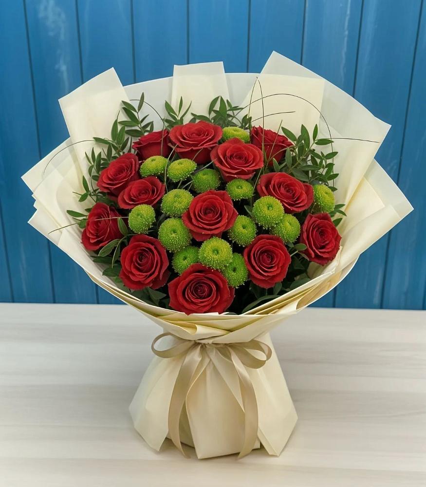 Букет цветов из: Розы и Хризантемы в Нерль