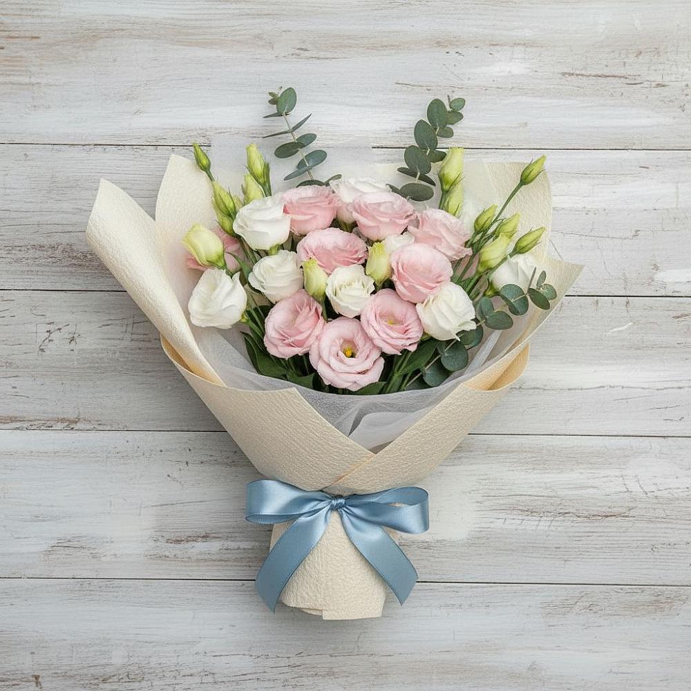 Букет цветов из: Лизиантусы в Нерль